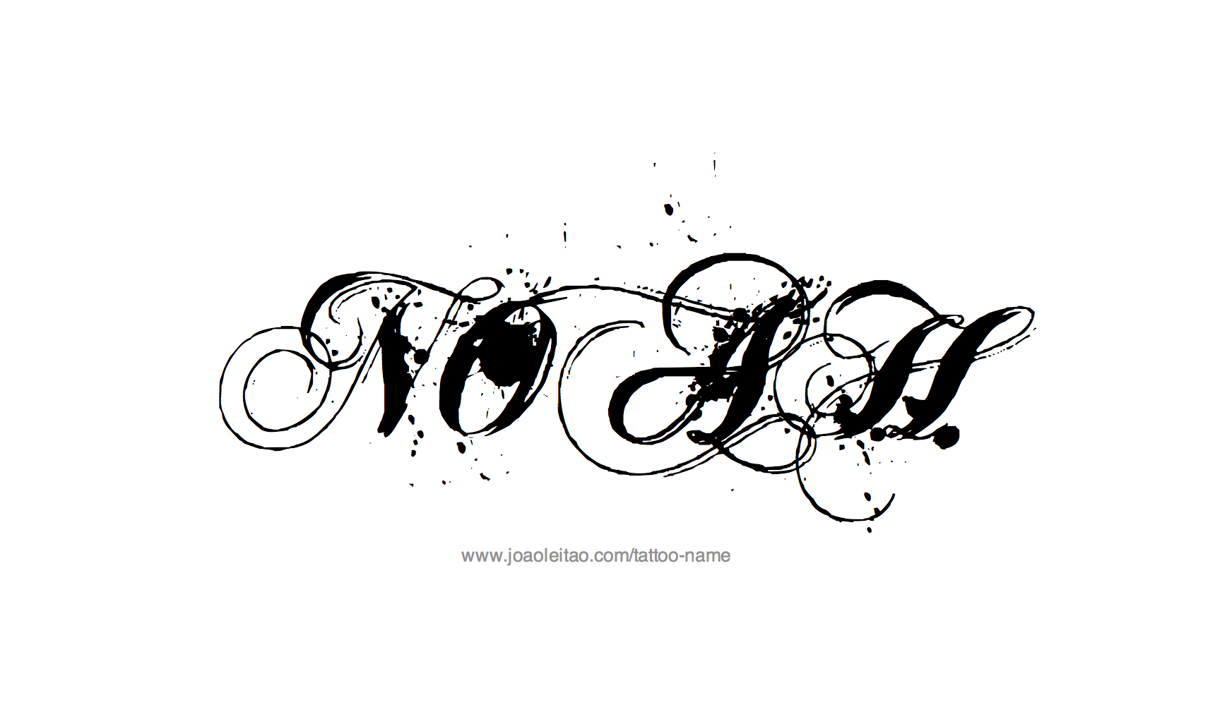 Noah Name Tattoo Designs